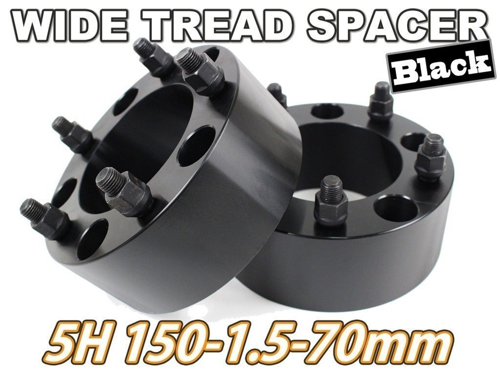 ランクル100 200 ワイドトレッドスペーサー 2枚組 PCD150 70mm 黒拍卖