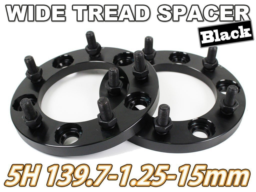 ジムニー ワイドトレッドスペーサー 2枚 PCD139.7 15mm 黒 JA11 JA22 JB23W JB33 JB43 SJ30 JB64W JB74W拍卖