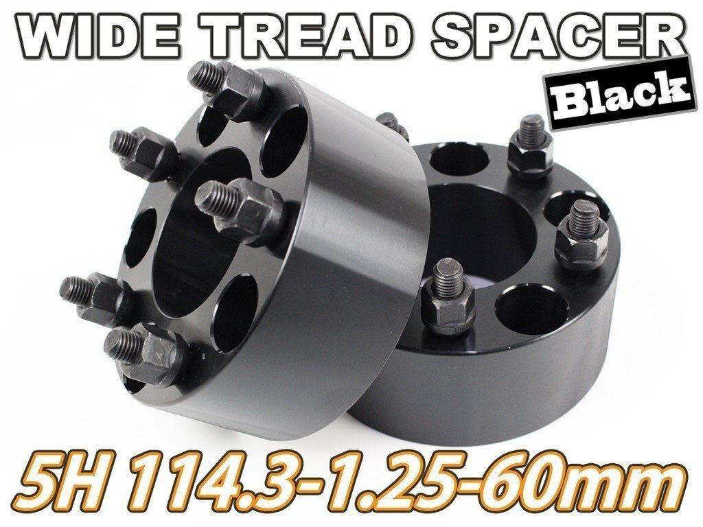 シルフィ B17系 ワイトレ 5H 2枚組 PCD114.3-1.25 60mm ワイドトレッドスペーサー (黒)拍卖