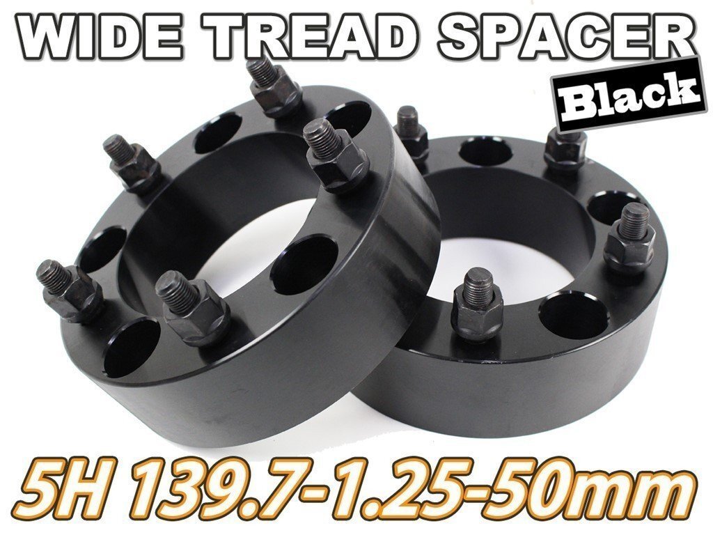 ジムニー ワイドトレッドスペーサー 2枚 PCD139.7 50mm 黒 JA11 JA22 JB23W JB33 JB43 SJ30 JB64W JB74W拍卖