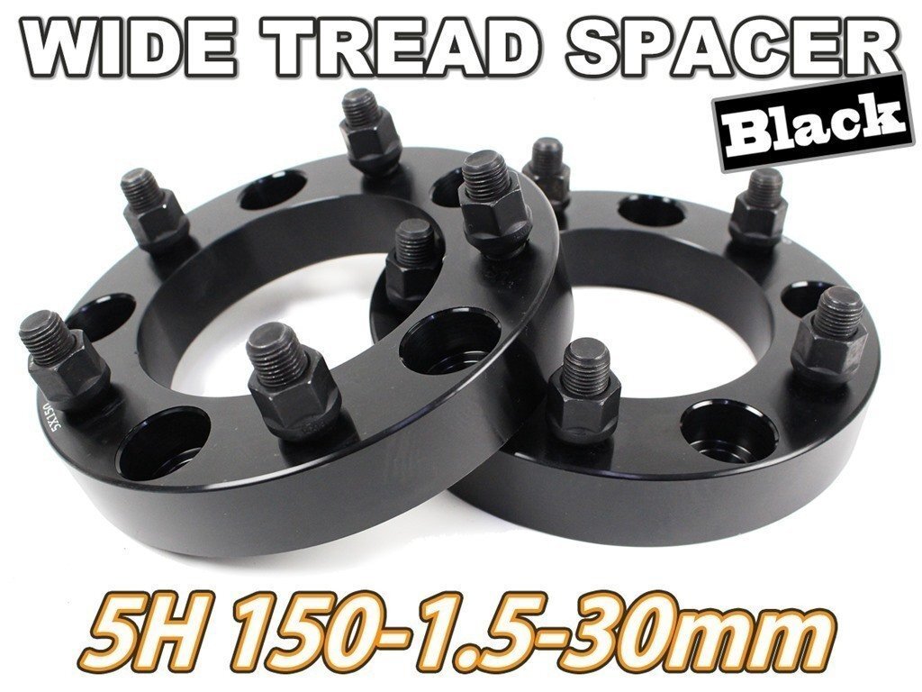 レクサス LX570 URJ210W (~2021/12) ワイトレ 5H 2枚組 PCD150-1.5 30mm ワイドトレッドスペーサー (黒)拍卖