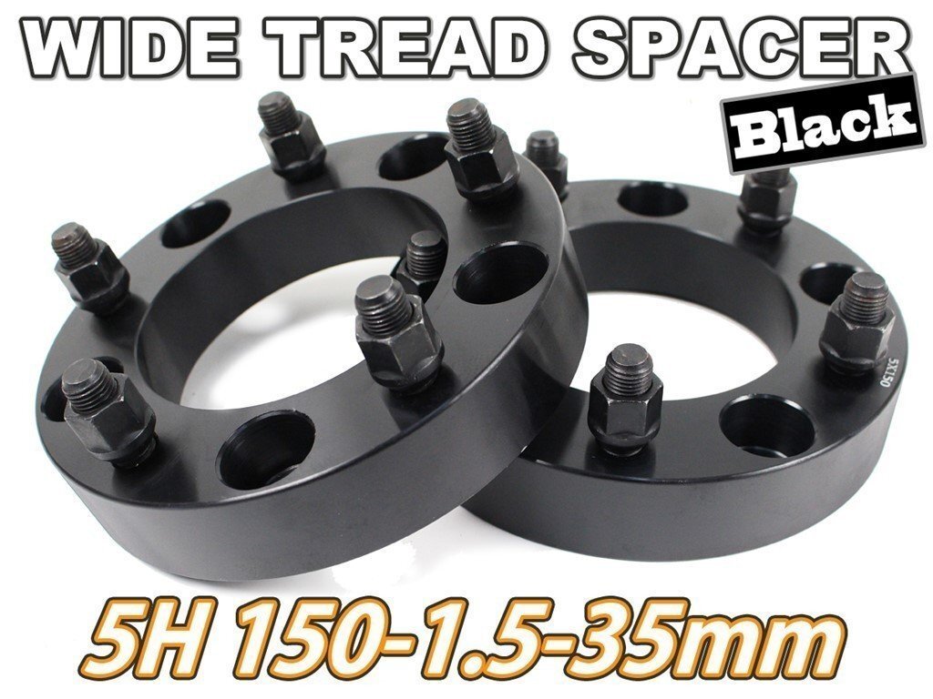レクサス LX570 URJ210W (~2021/12) ワイトレ 5H 2枚組 PCD150-1.5 35mm ワイドトレッドスペーサー (黒)拍卖