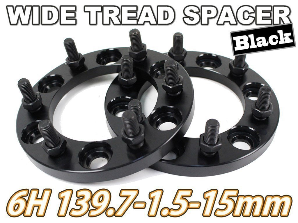 デリカスペースギア P##W ワイトレ 6H 2枚組 PCD139.7-1.5 15mm ワイドトレッドスペーサー (黒)拍卖