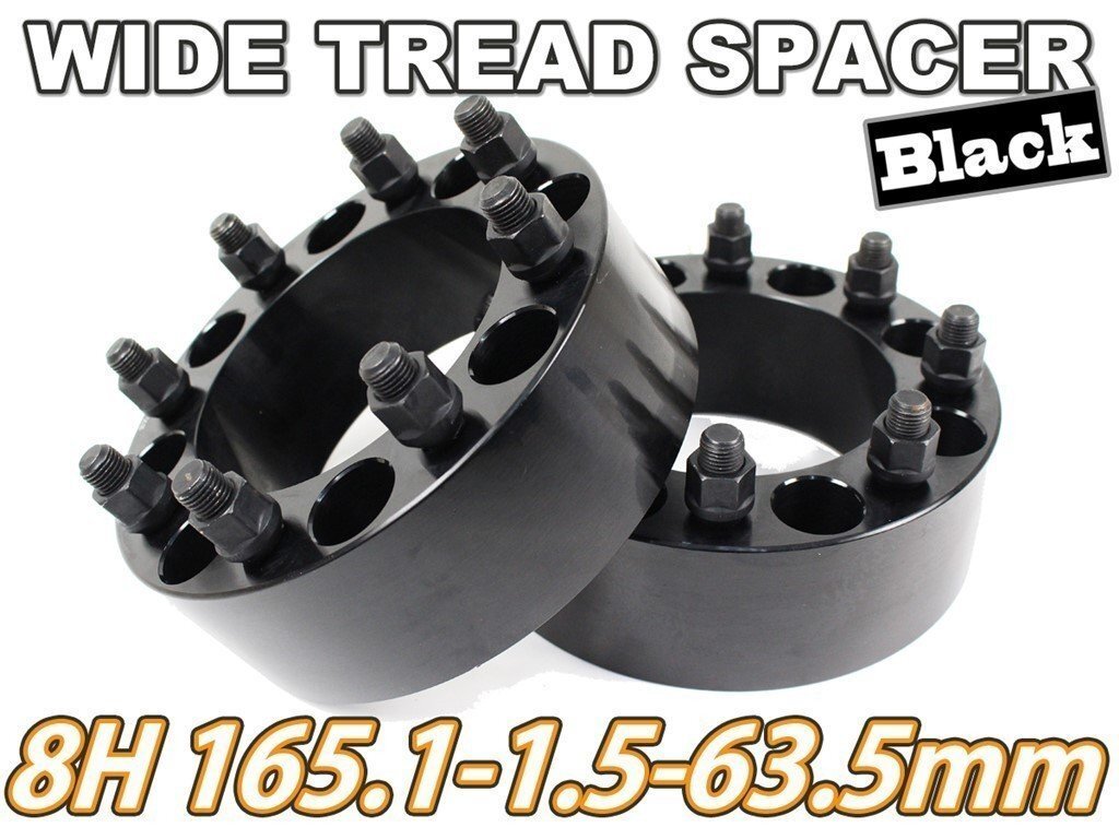 ハマーH2 ワイドトレッドスペーサー 2枚組 63.5mm PCD165.1 黒拍卖