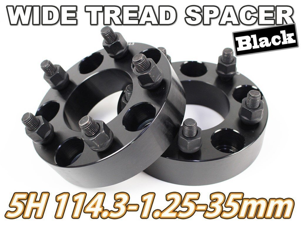 クロストレック GU# ワイトレ 5H 2枚組 PCD114.3-1.25 35mm ワイドトレッドスペーサー (黒)拍卖
