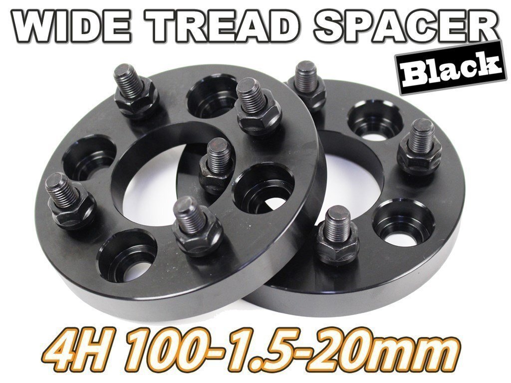 タンク ルーミー M900A M910A ワイトレ 4H 2枚組 PCD100-1.5 20mm ワイドトレッドスペーサー (黒)拍卖