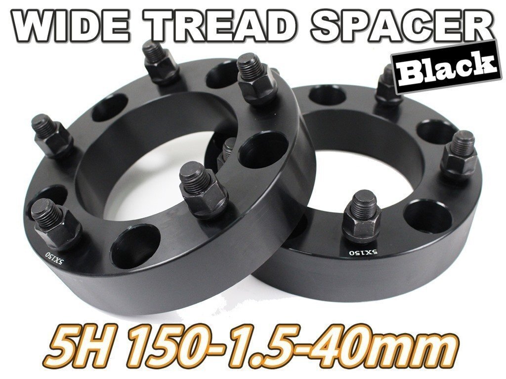 レクサス LX570 URJ210W (~2021/12) ワイトレ 5H 2枚組 PCD150-1.5 40mm ワイドトレッドスペーサー (黒)拍卖
