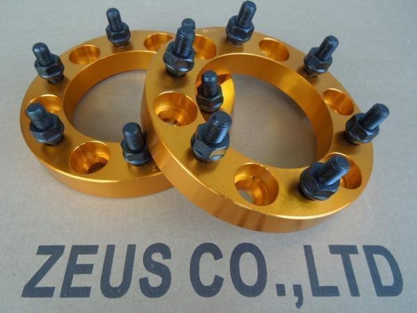 ワイドトレッドスペーサー 2枚組 6H PCD139.7 M12-1.5 25mm ゴールド拍卖