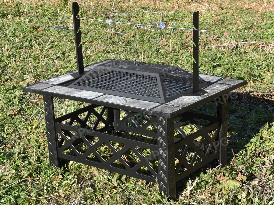 決算セール 家庭用 一台三役 バーベキューコンロ バーベキューグリル ファイヤーピット 焚き火台 焚火台 焚火 焼肉 テーブル キャンプ ZE01拍卖