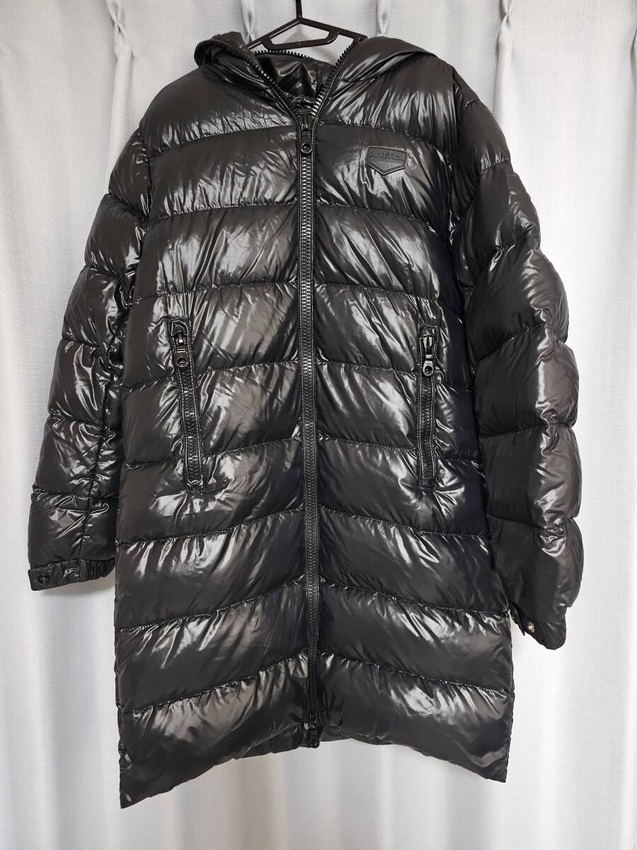 デュベティカ DUVETICA フード付ロングダウン ダウンコート ブラック 42サイズ 近年モデル拍卖