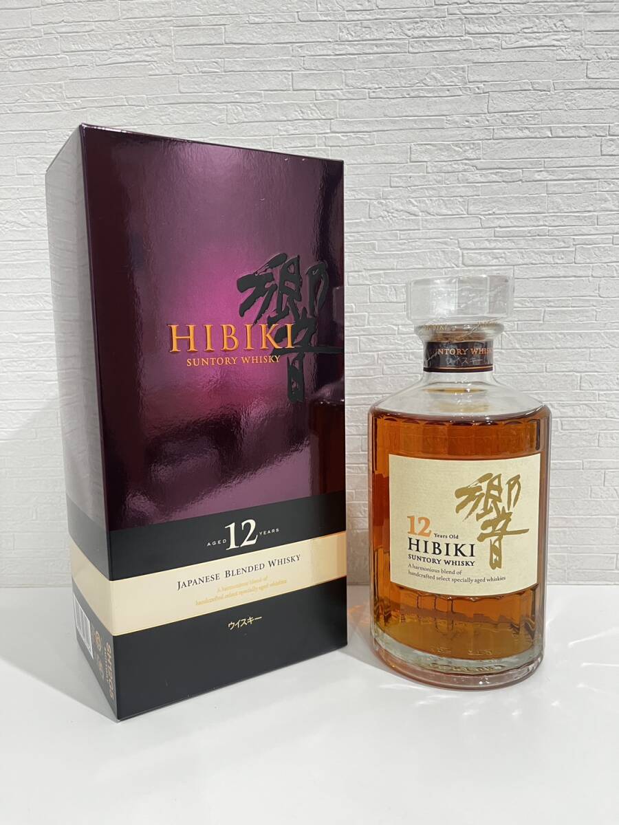 AL121【未開栓品◎】ウイスキー サントリー 響 12年 500ml 43% ジャパニーズ モルト 酒 HIBIKI コレクション ラベル 美品 瓶 santory 日本拍卖
