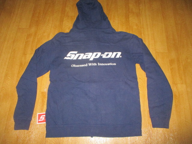 スナップオンレーシング・ビンテージ デカロゴ・デカファスナー持ち パーカー・ジャケット サイズL 美中古 ツナギ拍卖