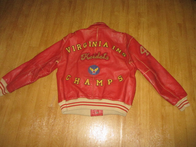 アビレックス デカロゴ ビンテージ 本革・レザー・ベースボールスタジャン・ジャケット サイズS(M~L相当) 美中古拍卖