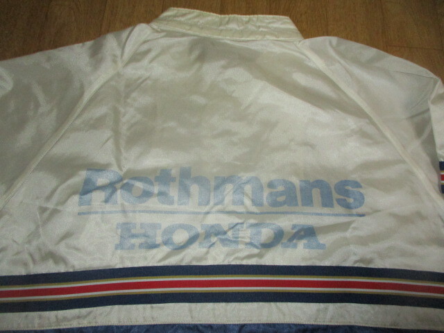 ロスマンズ・ウィリアムズ・F1 当時物・レーシングジャケット・ブルゾン 美中古 サイズO ホンダ・ルノー拍卖