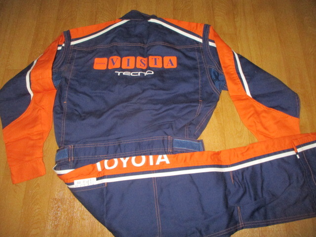 トヨタ自動車・ビスタ ビンテージ 作業ツナギ・スーツ 未使用 デッドストック サイズL TRDトヨペット・ジャケット・スーパーGT拍卖