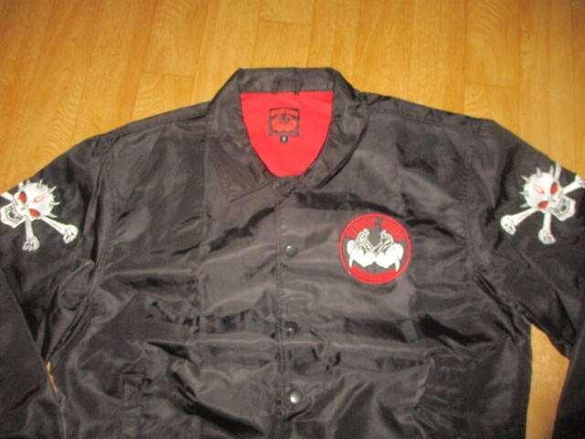 KADOYA・カドヤレーシング・BLOODY UNION 地獄商会 スカル刺繍 ライダース・ ツーリングジャケット サイズM 美中古拍卖