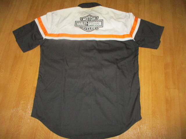 ハーレーダビッドソン サイズLL ビンテージ デカロゴ・ワクー・ピット・パイロットシャツ 中古拍卖