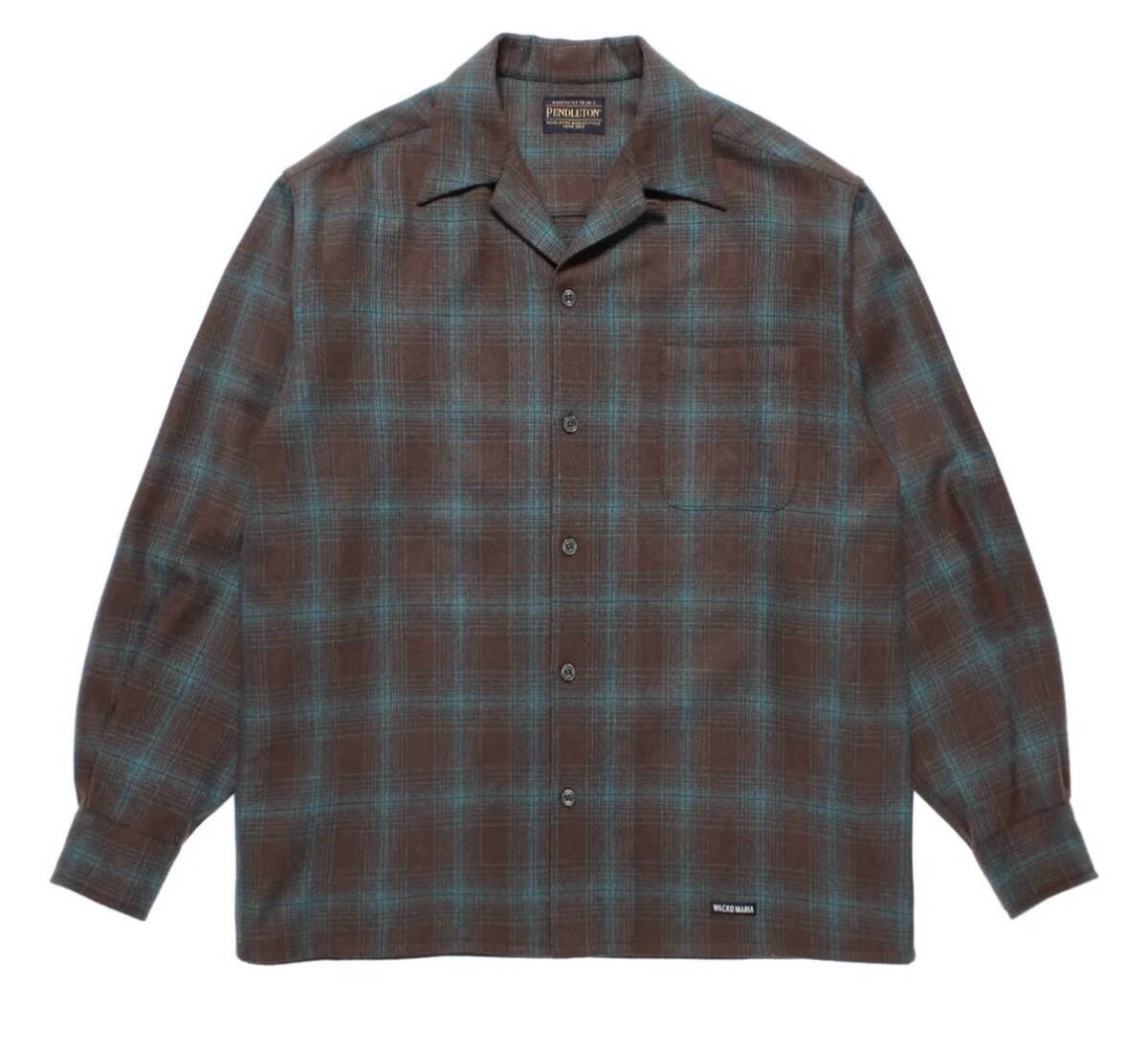 WACKO MARIA × PENDLETON / WOOL OMBRE CHECK OPEN COLLAR SHIRT ワコマリア ペンドルトン 25FW拍卖