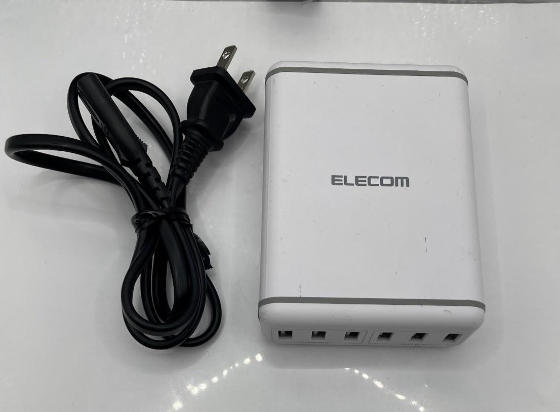 ● ELECOM 6ポート USB充電器 ホワイト拍卖