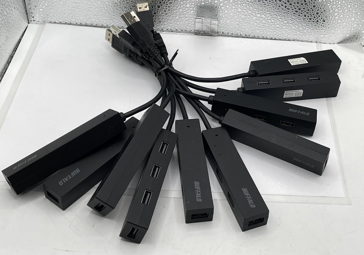 ● BUFFALO USBハブ バスパワー USB2.0 4ポートタイプ BSH4U25 10個セット拍卖
