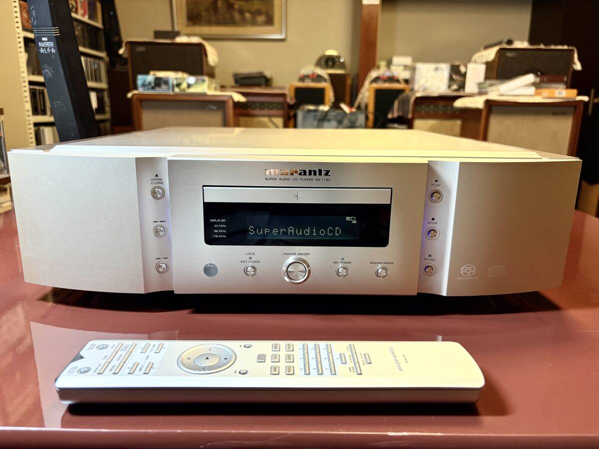 美品 Marantz マランツ SA-11S2 SACDプレーヤー 専用リモコン、取説、元箱付き レーザーピックアップ不良のためジャンク拍卖