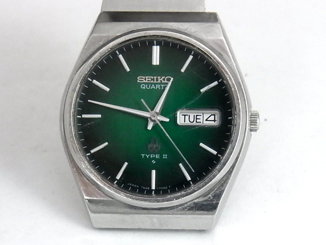 セイコー TYPEⅡ 緑文字板 クオーツ 7546-700B 7拍卖