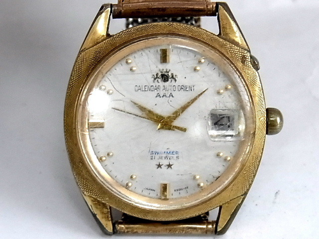 カレンダーオートオリエント AAA スイマー21石 二つ星 オートマチック(ジャンク)39拍卖