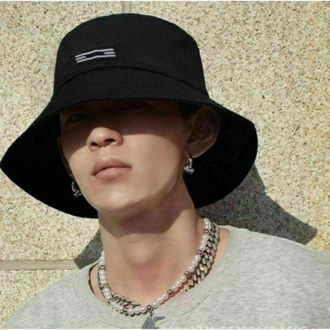 バケットハット 60サイズ ブラック 黒 オールシーズン 韓国 おしゃれ拍卖