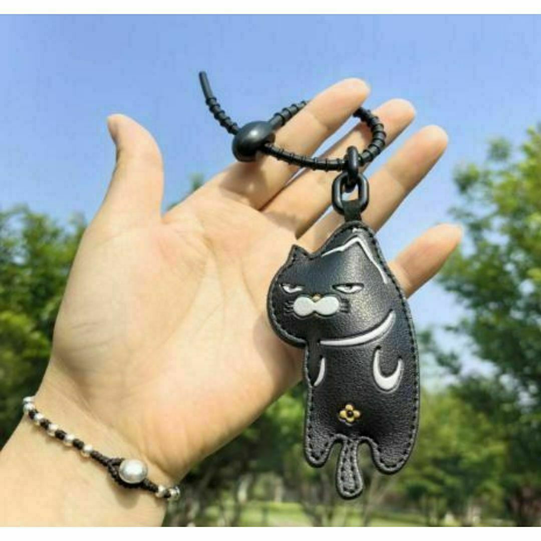 黒猫 ぶさかわ キーホルダー バックチャーム 猫 ねこ かわいい 癒し拍卖