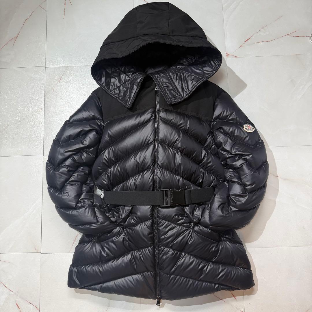 【美品】モンクレール ダウンジャケット レディース アウター ベルト付 Sサイズ拍卖