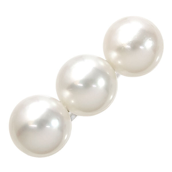 送料無料 本物 TASAKI タサキ バランスエラリング 指輪 750WG アコヤ真珠 パール 10号 仕上げ済み レディスアクセサリー 上品 おしゃれ拍卖