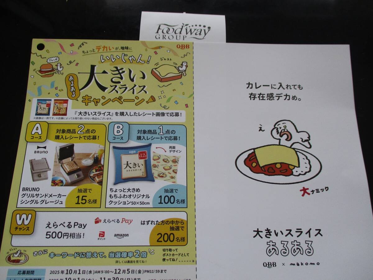 懸賞 応募 QBB ちょっと大きめ もちふわ オリジナル クッション 当たる レシート リーフレット拍卖