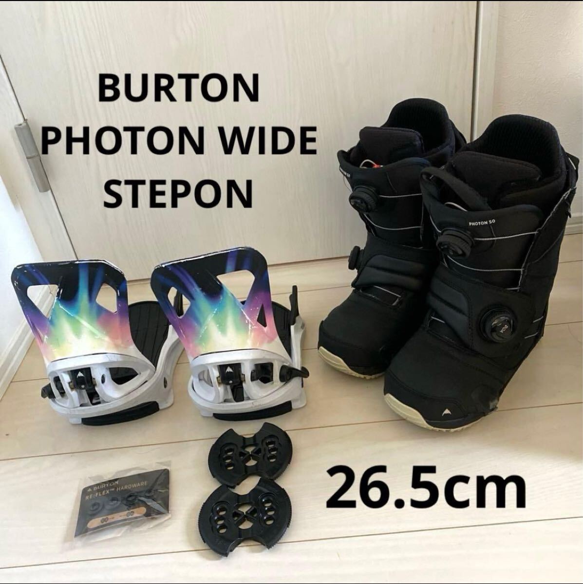 【26.5cm】 BURTON PHOTON WIDE STEPON バイン付き バートン フォトンワイド ステップオン拍卖