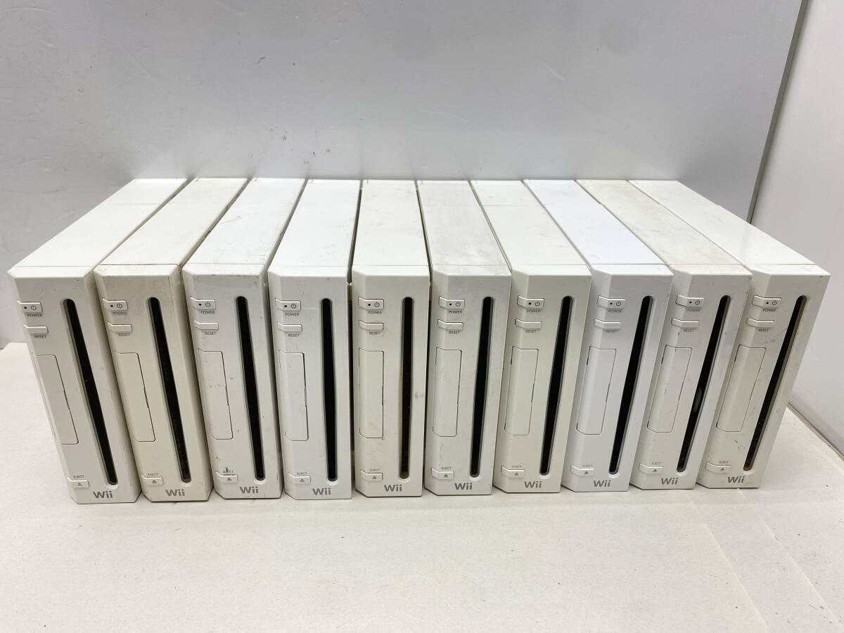 任天堂 Wii RVL-001 本体 10台 セット まとめ売り 通電確認済み ジャンク 拍卖