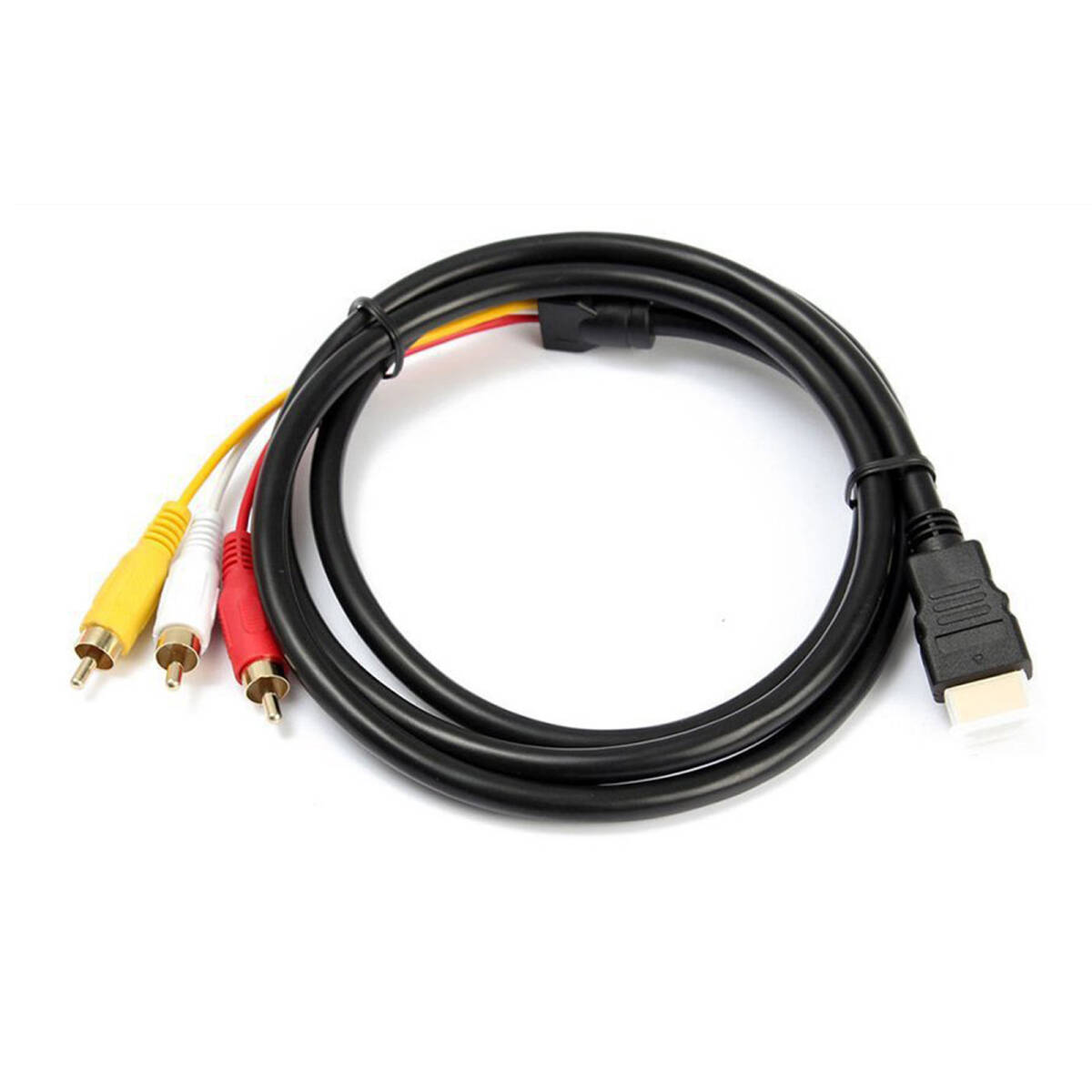 HDMIからRCA変換ケーブル HDMI(オス)- RCA(オス)HDMI to AVコンバータデジタル 高解像度 単方向 金メッキ 約1.5メートル ;J4144;拍卖