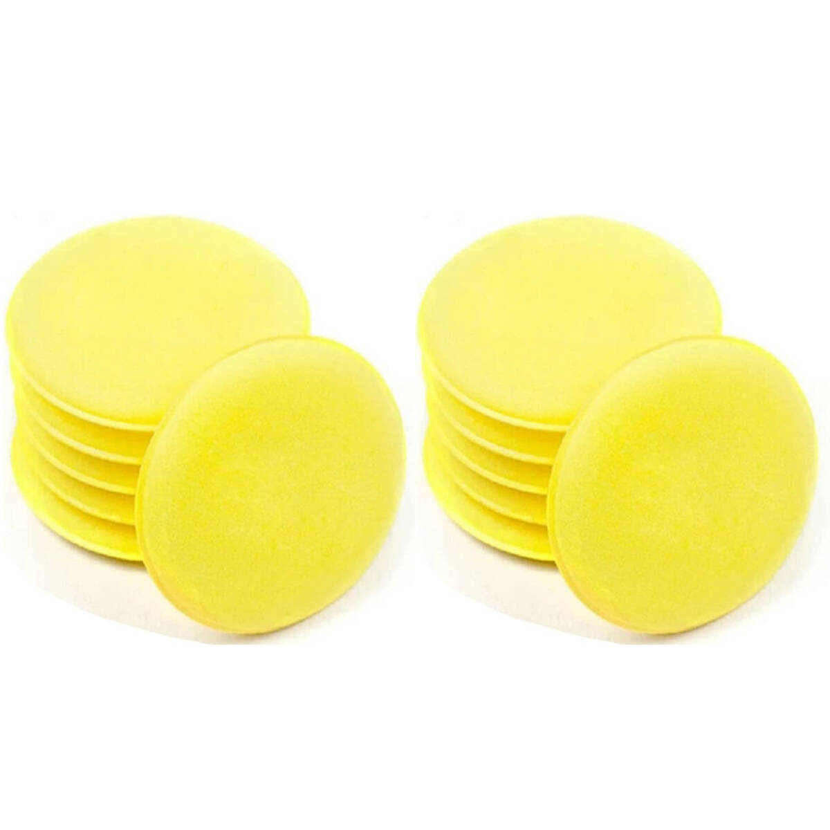 車のワックス塗り用スポンジ 車用コーティングスポンジブロック ワックス塗布器、超密度円形洗車スポンジ吸水清掃用具、12個セット;J1135;拍卖