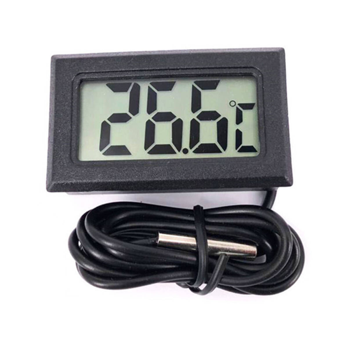 デジタル温湿度計 内蔵温度計 フィッシュサーモメーター 防水温度計 爬虫類用温度計 水槽冷蔵庫水温計;J175;拍卖