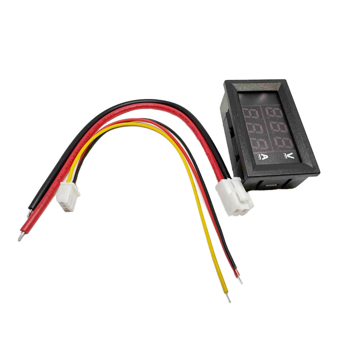 電流電圧計 電気計測器 デジタルデュアルディスプレイ 直流 デジタルメーター LED表示 (ブラック) ;J4489;拍卖