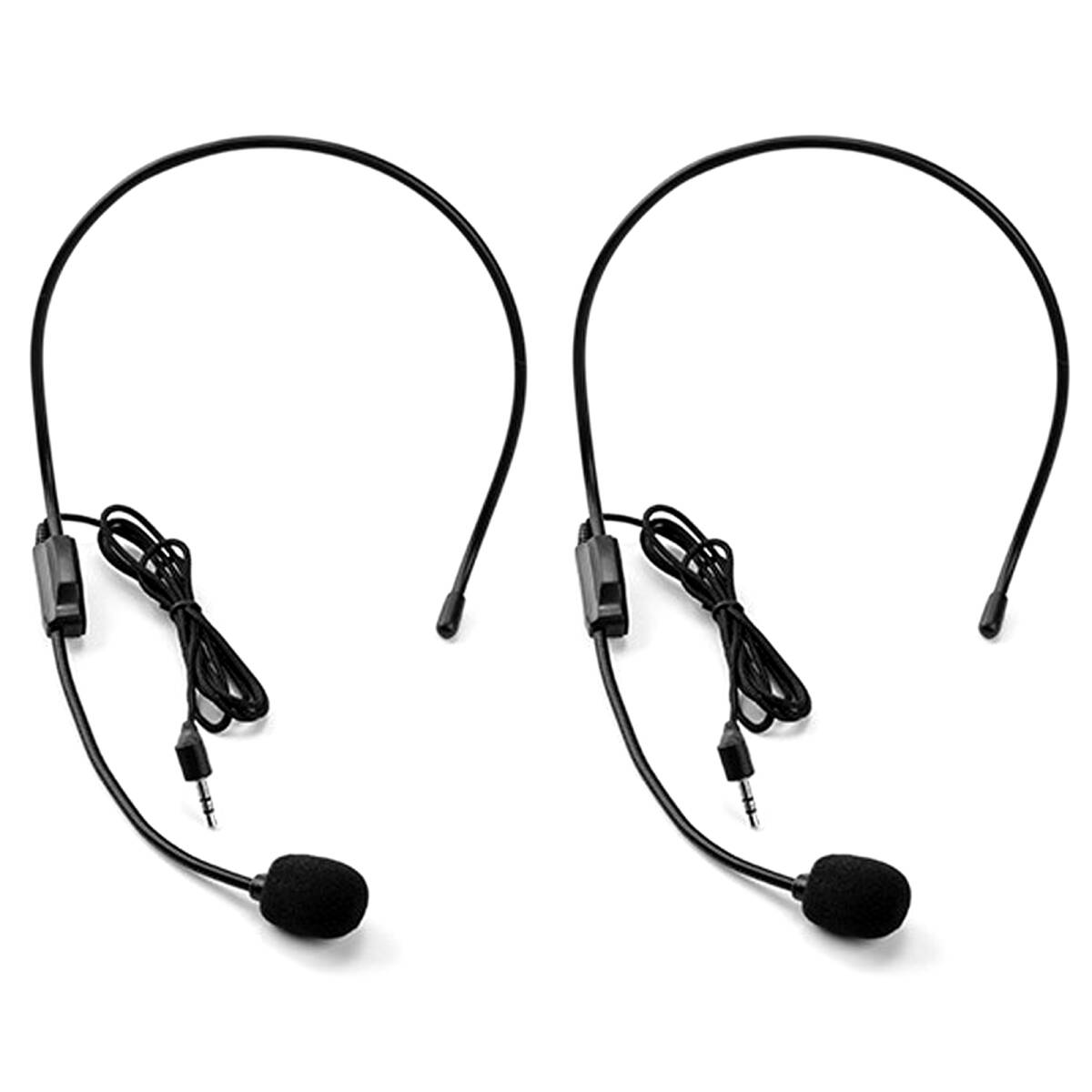 クリップマイク ヘッドセットマイクキット マイクロフォン 有線タイプ 拡声器用 講義 説明会 屋外イベント ステージ小道具 2個セット;J968;拍卖