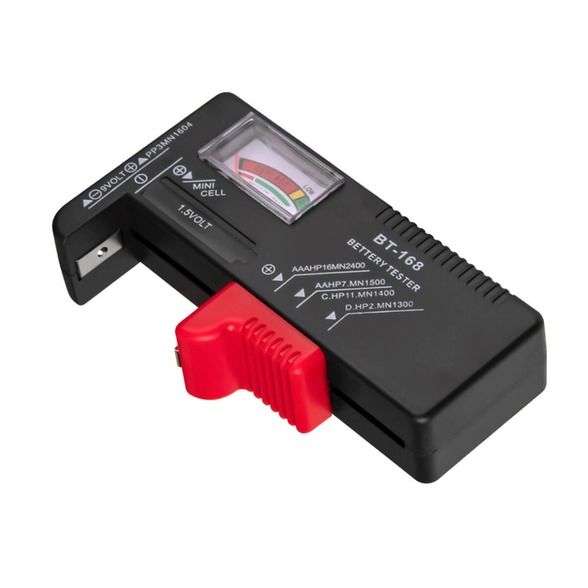 BT-168電池 チェッカー バッテリーチェッカー LCD測定器 単1 単2 単3 単4 単5 9V型アルカリ乾電池に対応 1.5V/LRボタン形 ;J540;拍卖