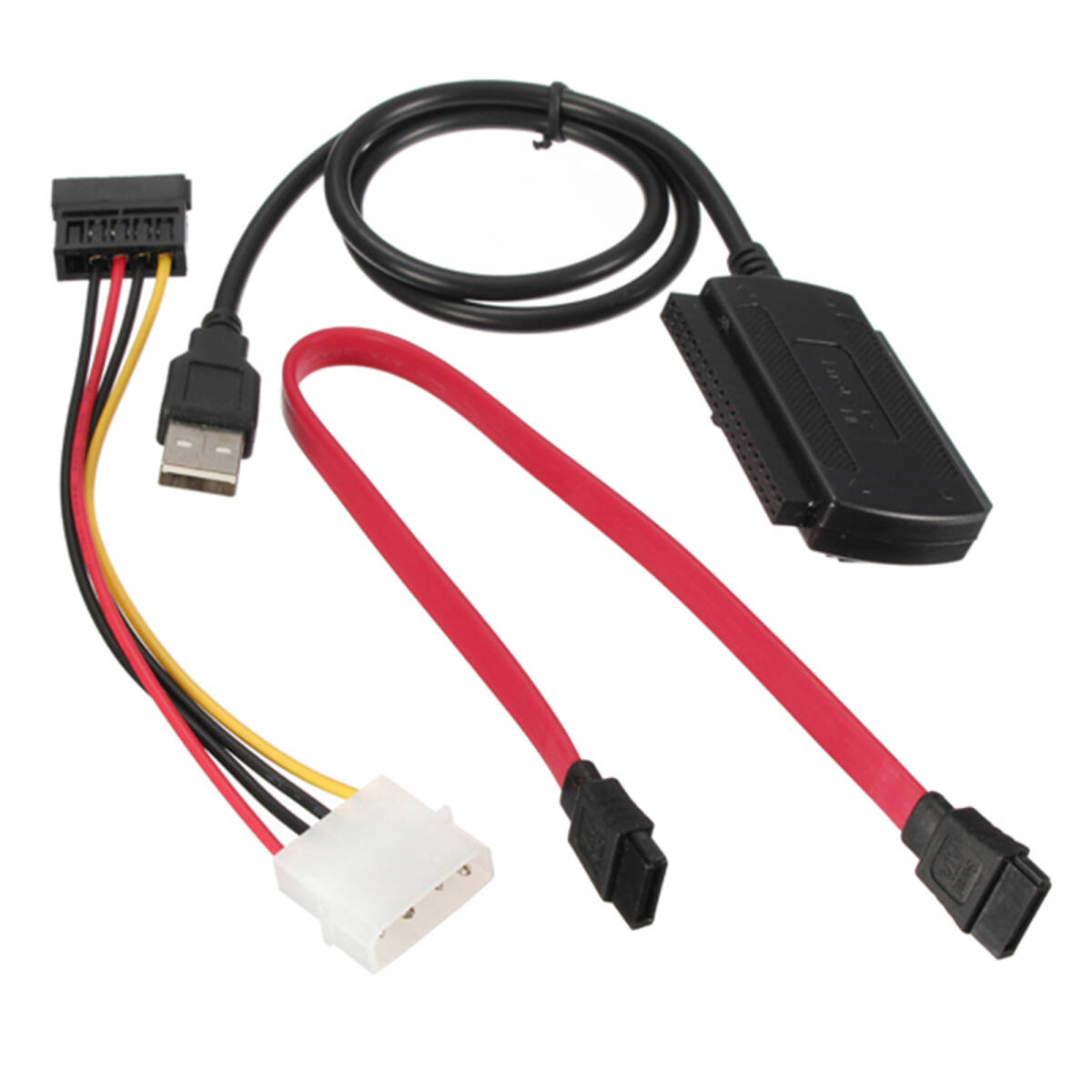三機能ハードディスクアダプター 2.5/3.5インチハード USBからIDESATA変換ケーブル SATAデータケーブル SATA電源変換ケーブル ;J1010;拍卖