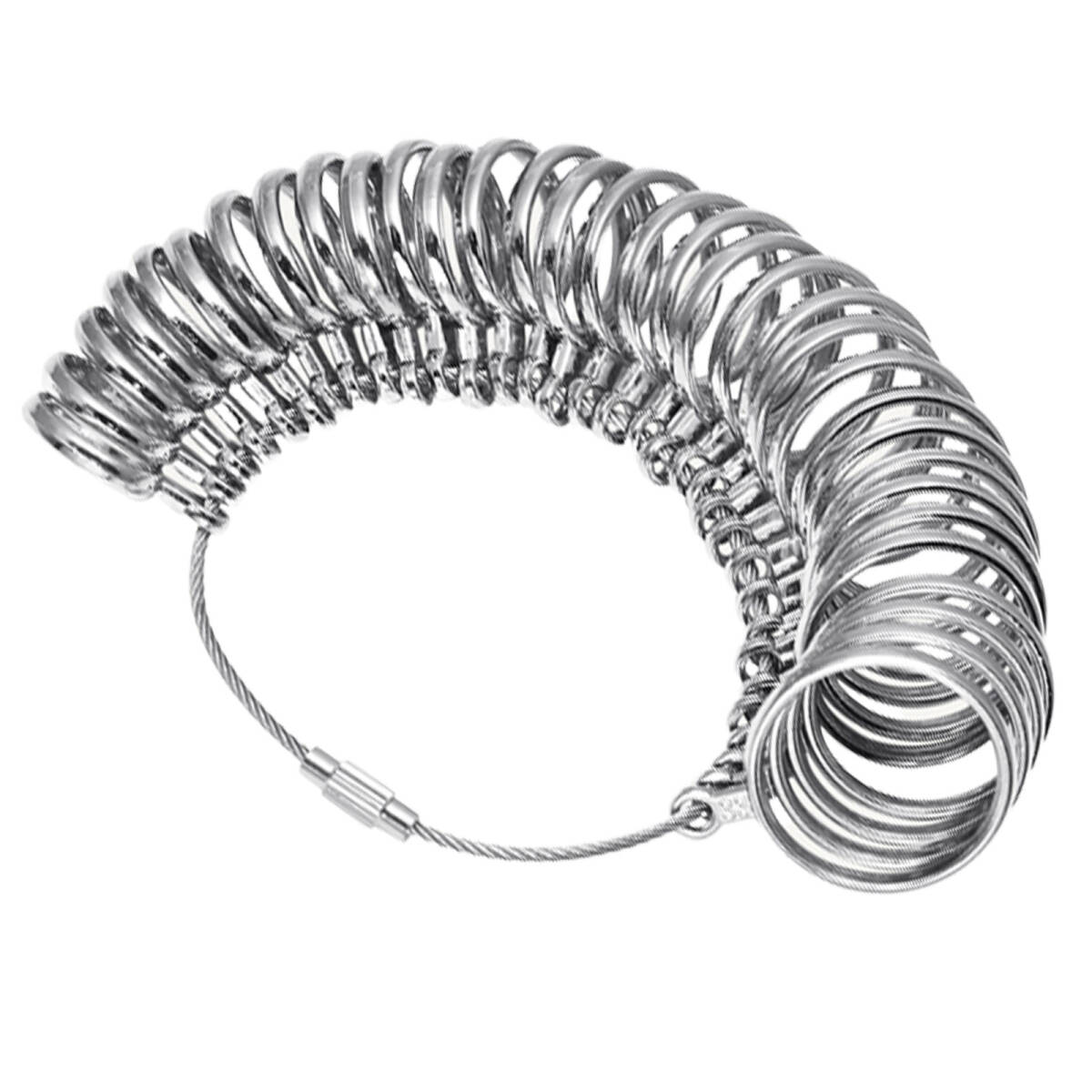 指輪のサイズを測るリング リングゲージ 指リング 指輪測る工具 日本標準規格(シルバー) ;J250;拍卖