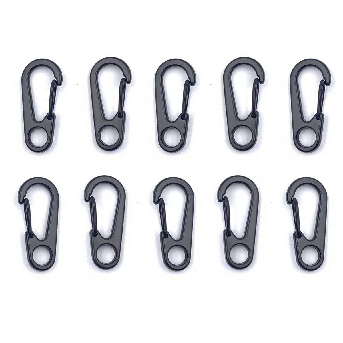 カラビナフック カラビナ 小型 アウトドア 登山 キーホルダー クイックフック 多機能キーチェーン メタル吊り下げバックル 10個入り ;J685;拍卖
