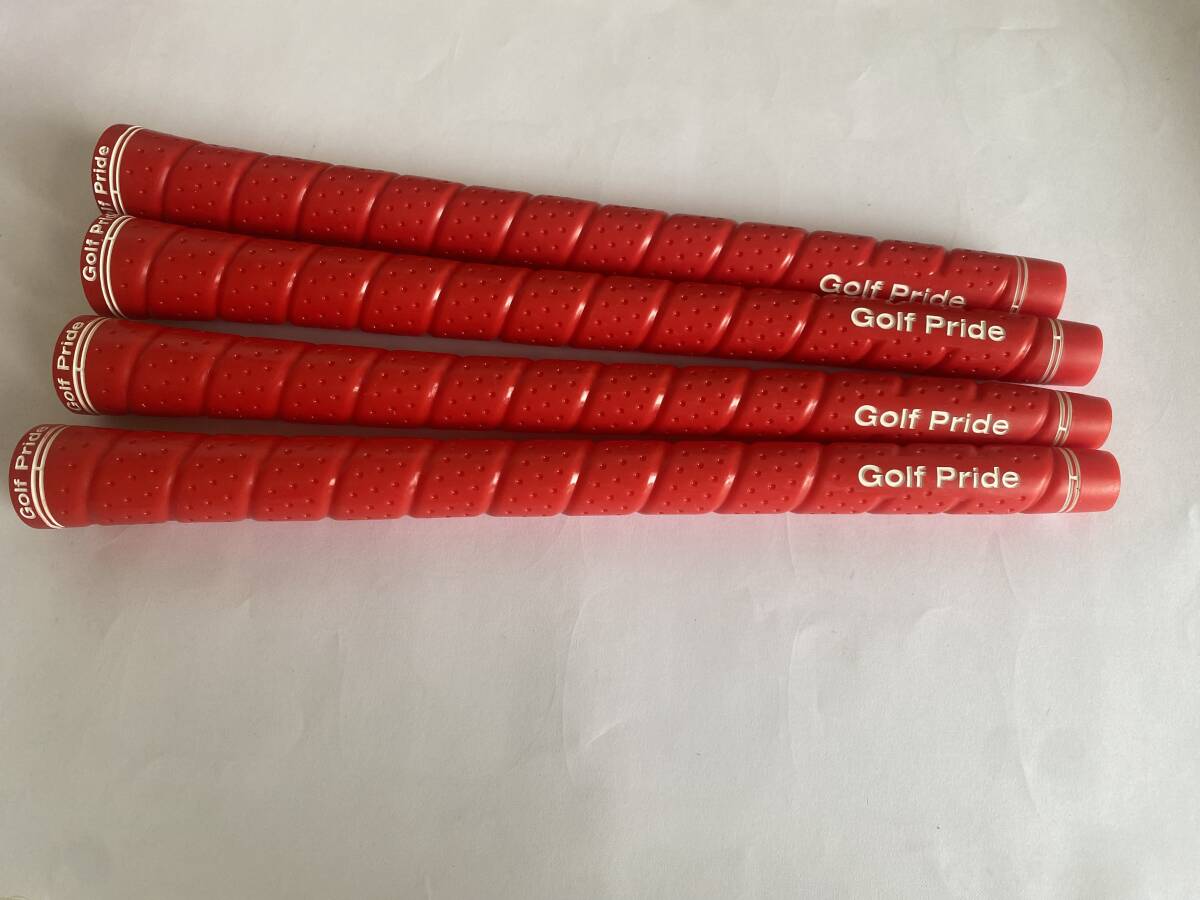 GOLFPRIDE (ゴルフプライド) ツアーベルベットラバー 4枚セット red拍卖