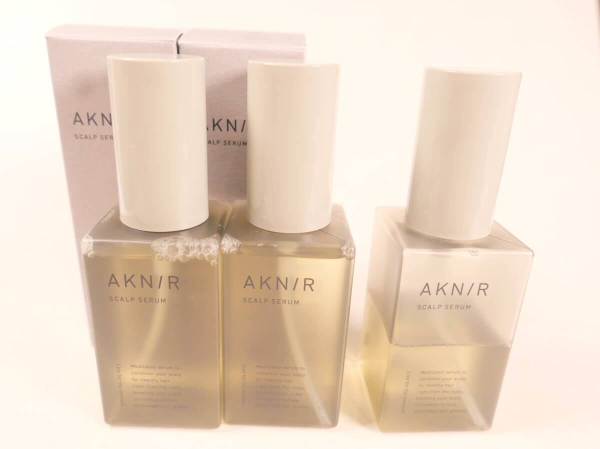 未使用+中古ヘアケア★ AKN/R アクニー 薬用 ヘアスカルプセラム 80mL 未使用2本 中古1本拍卖