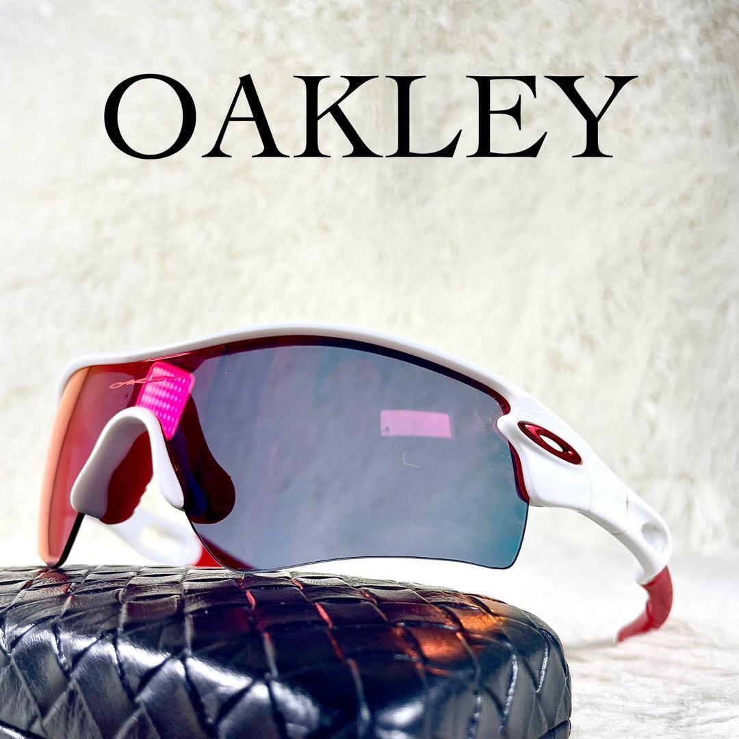 OAKLEY Rader オークリー レーダー サングラス 09-721J ミラーレンズ ホワイト・レッドフレーム拍卖