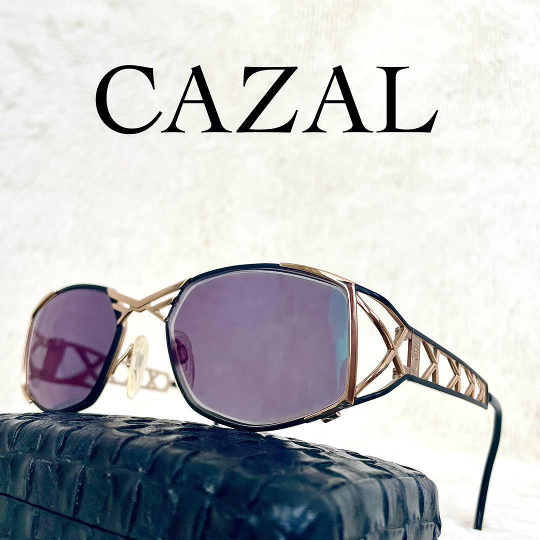 極美品 CAZAL カザール サングラス MOD984 ブラックレンズ ブラック・ゴールドフレーム拍卖