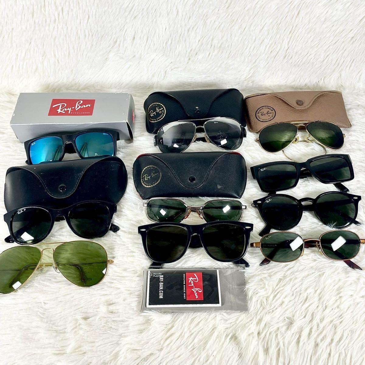 Ray-Ban・レイバンまとめ売り 10本 ウェイファーラー、アビエーター、ジャスティン、ボシュロム期など人気モデルあり拍卖