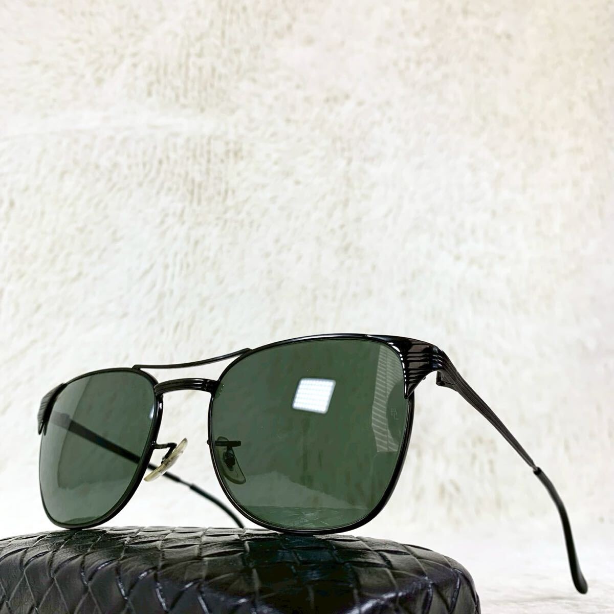 美品 Ray-Ban SIGNET レイバン シグネット サングラス W1302 ボシュロム B&L 砂打ち刻印 グリーンレンズ ブラックフレーム拍卖