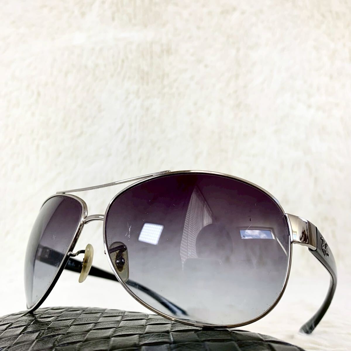 Ray-Ban レイバン サングラス RB3385 パープルレンズ グラデーション シルバーフレーム拍卖